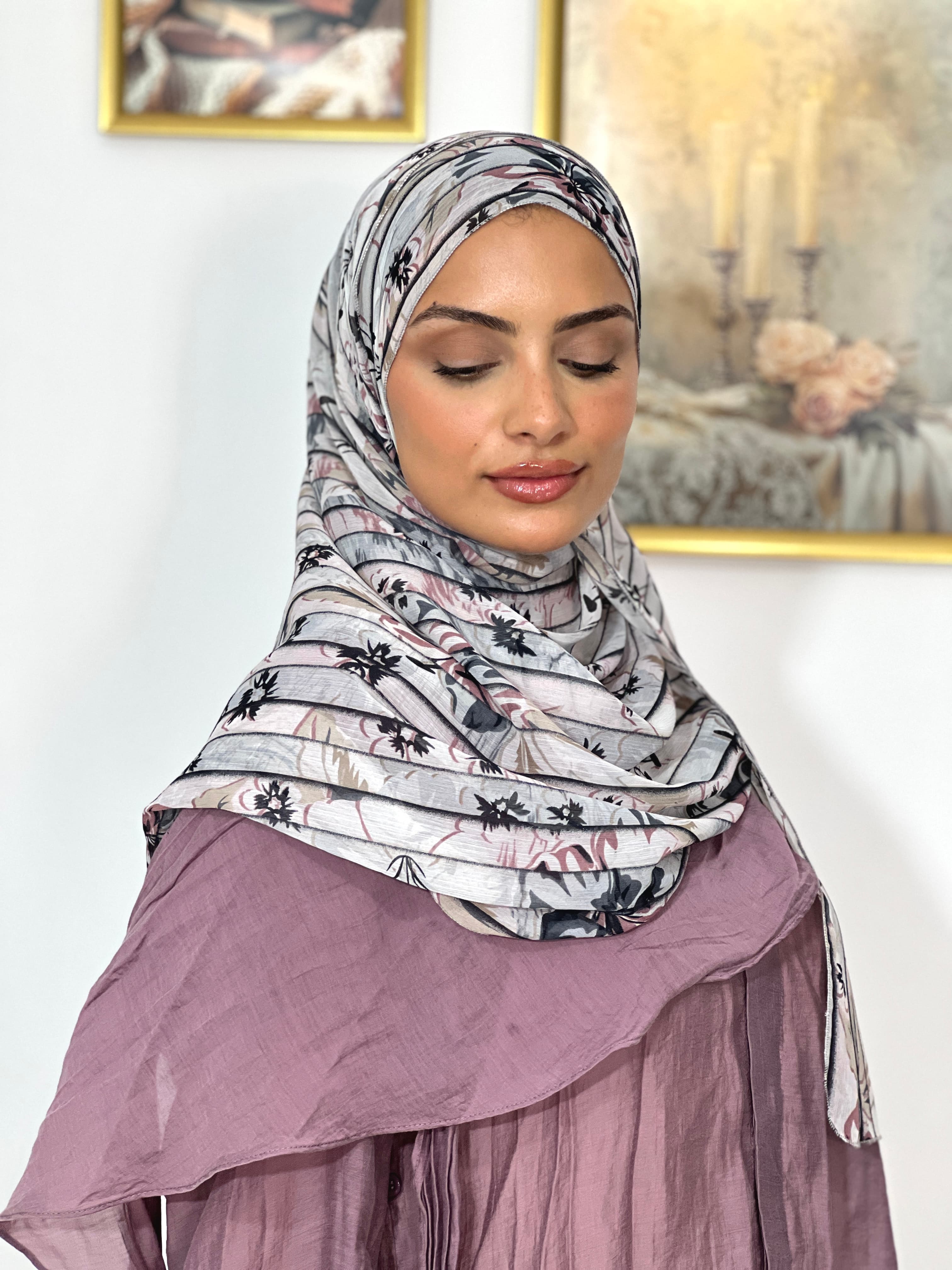 Allurina scarf - "Smoky Garden"