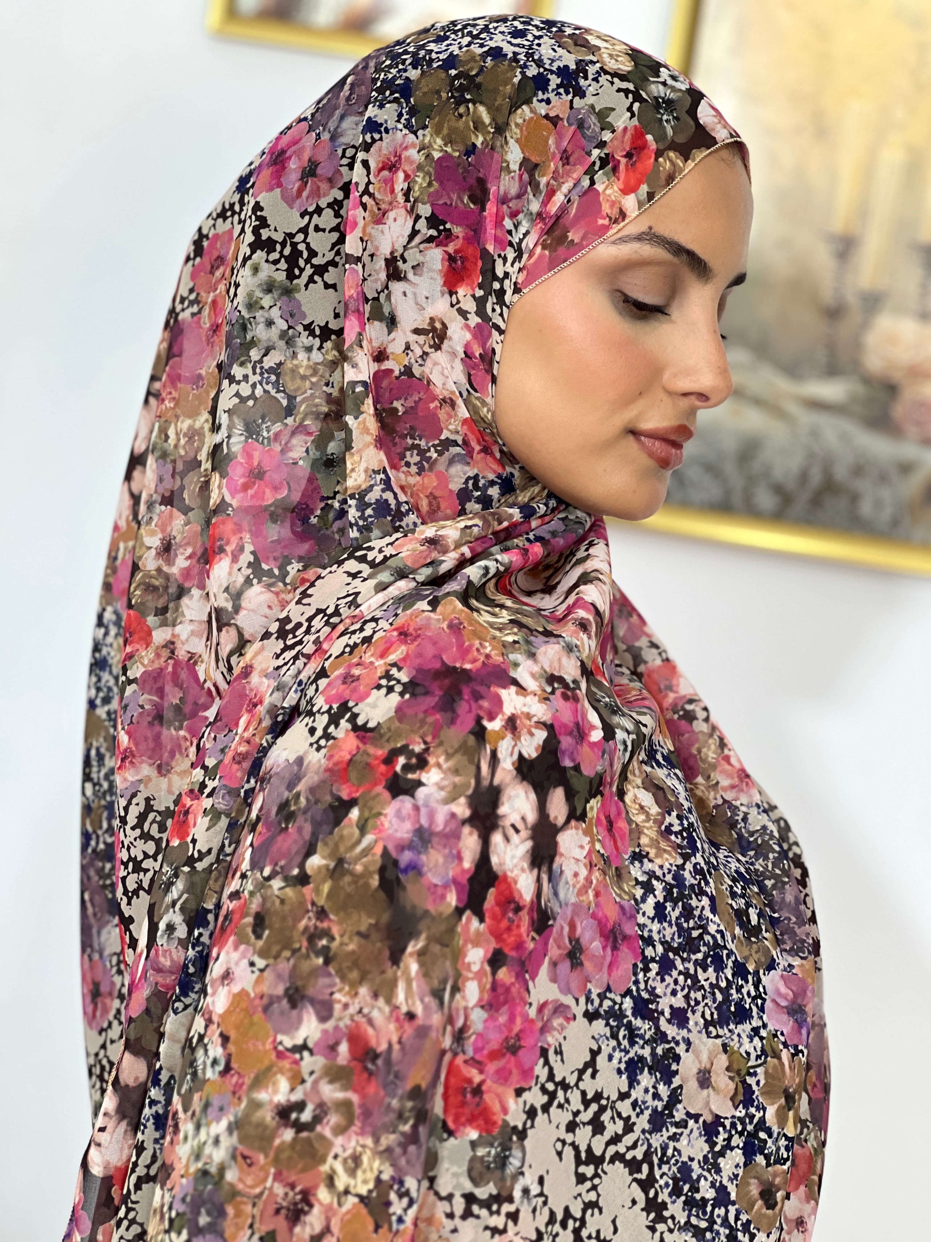 Allurina scarf - "Blush Thicket"