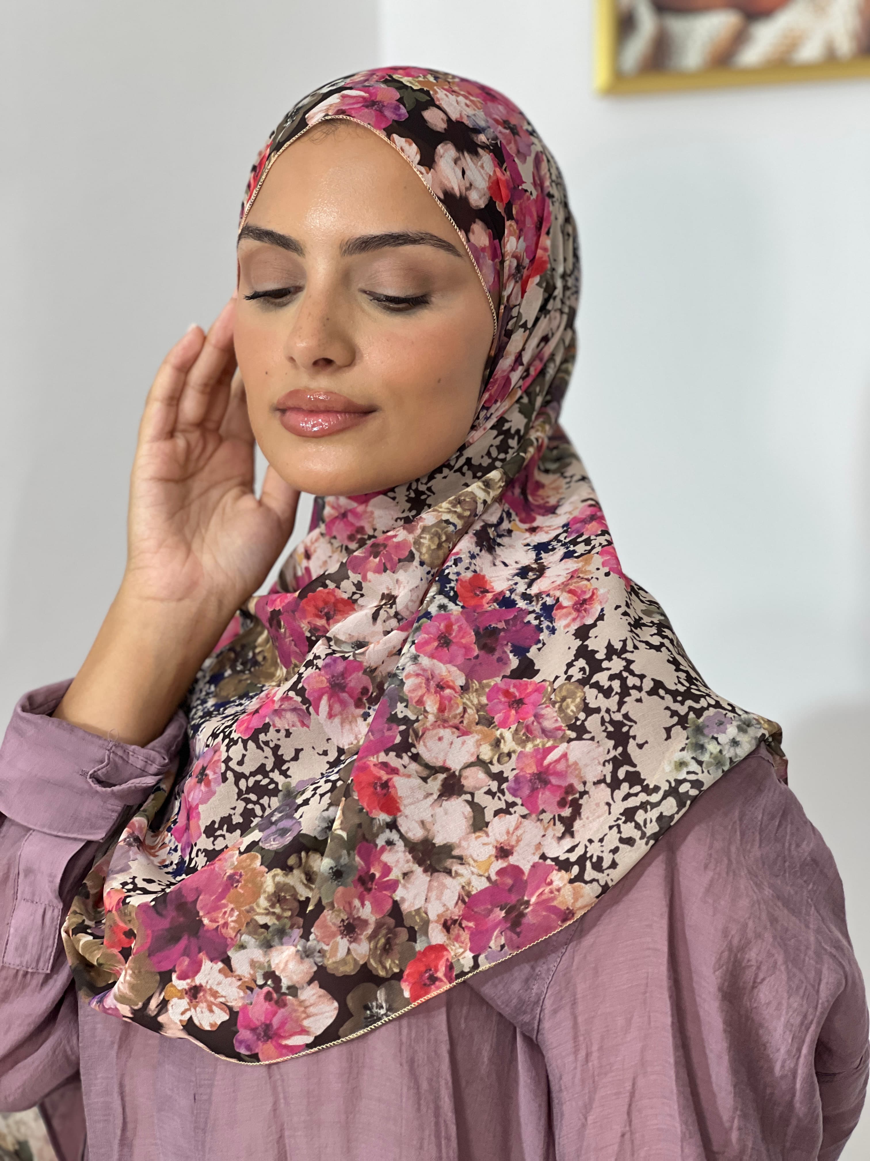 Allurina scarf - "Blush Thicket"