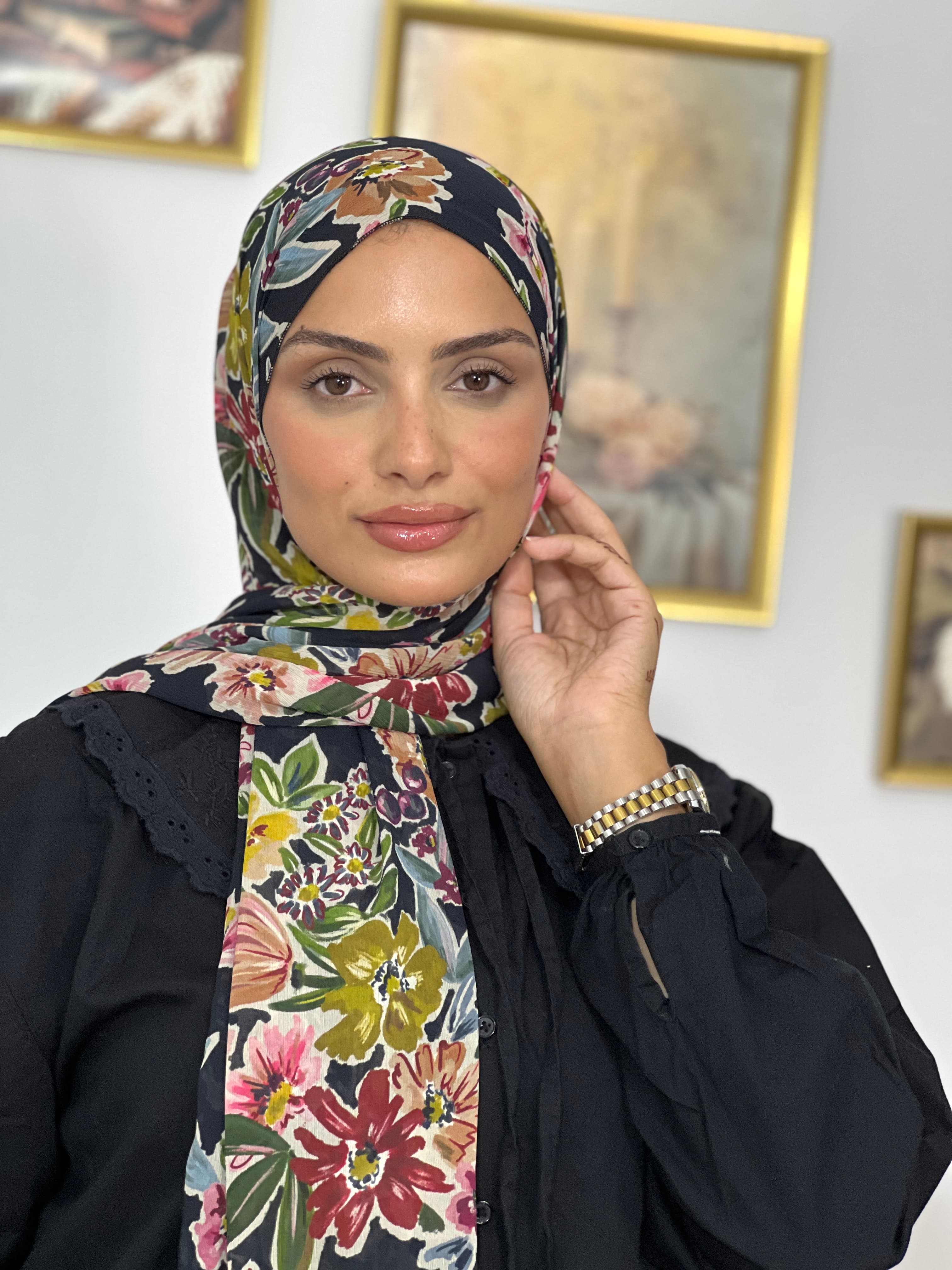 Allurina scarf - "Watercolor Garden"