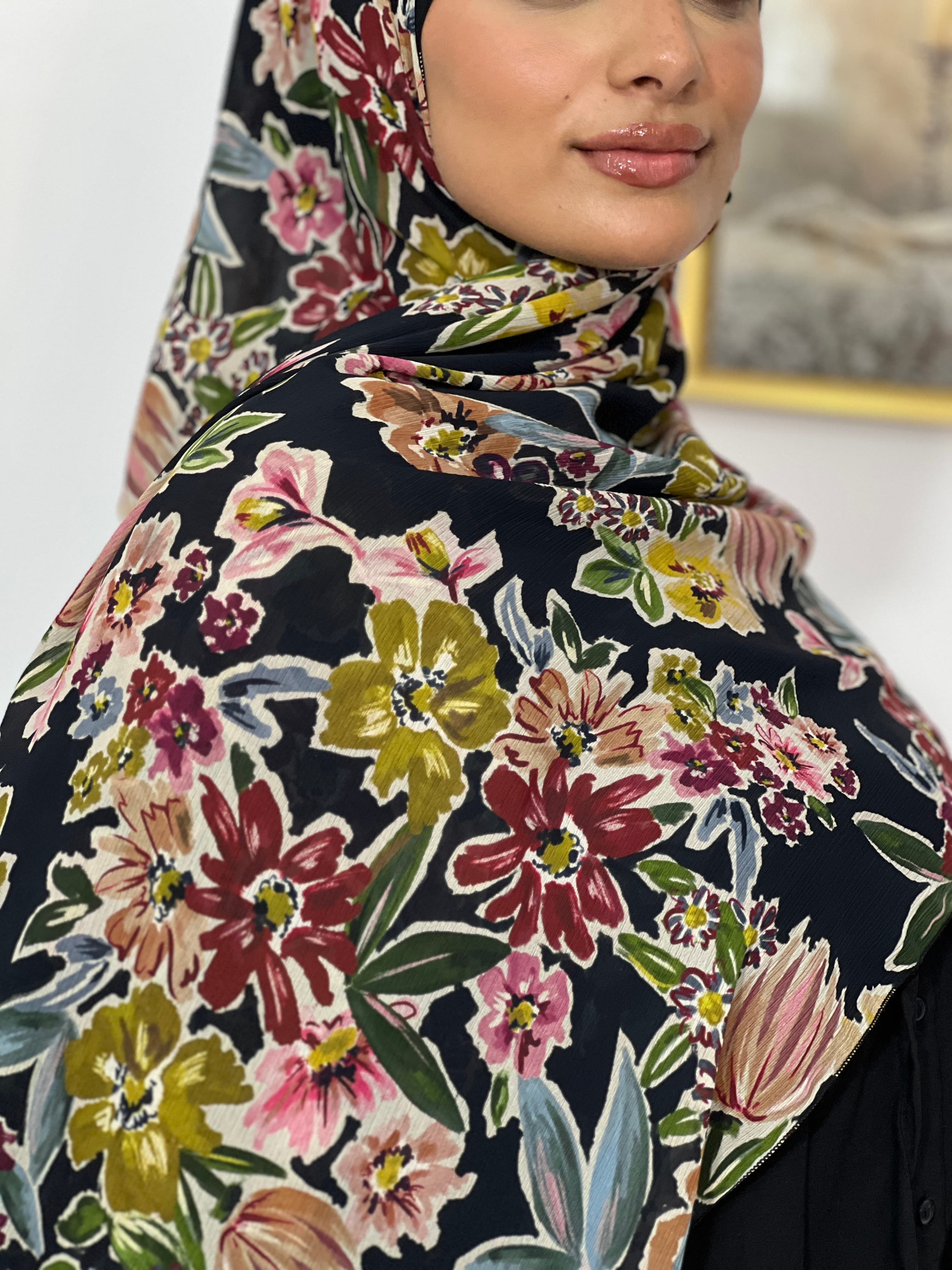 Allurina scarf - "Watercolor Garden"