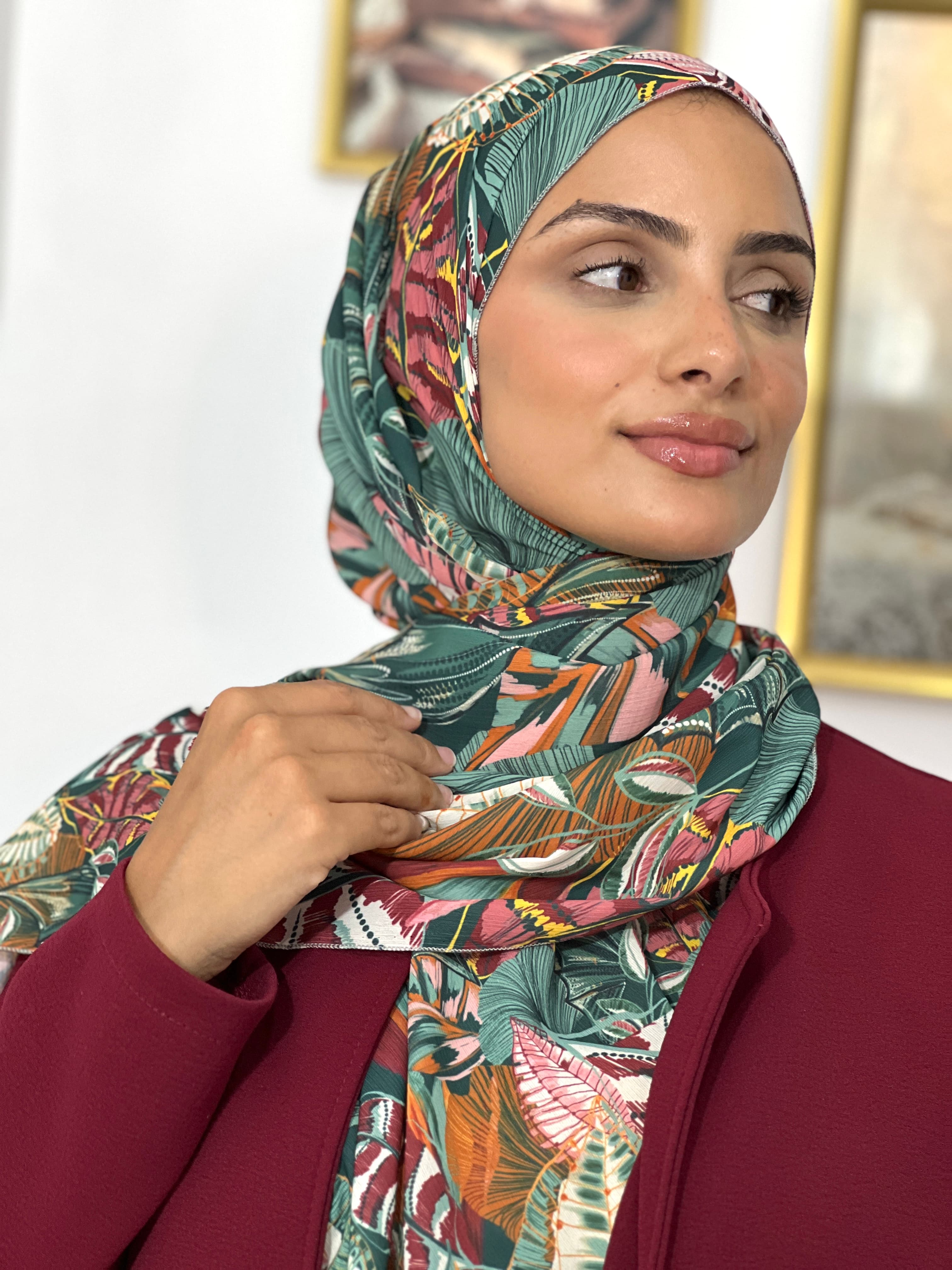 Allurina scarf - "Rainforest Print"