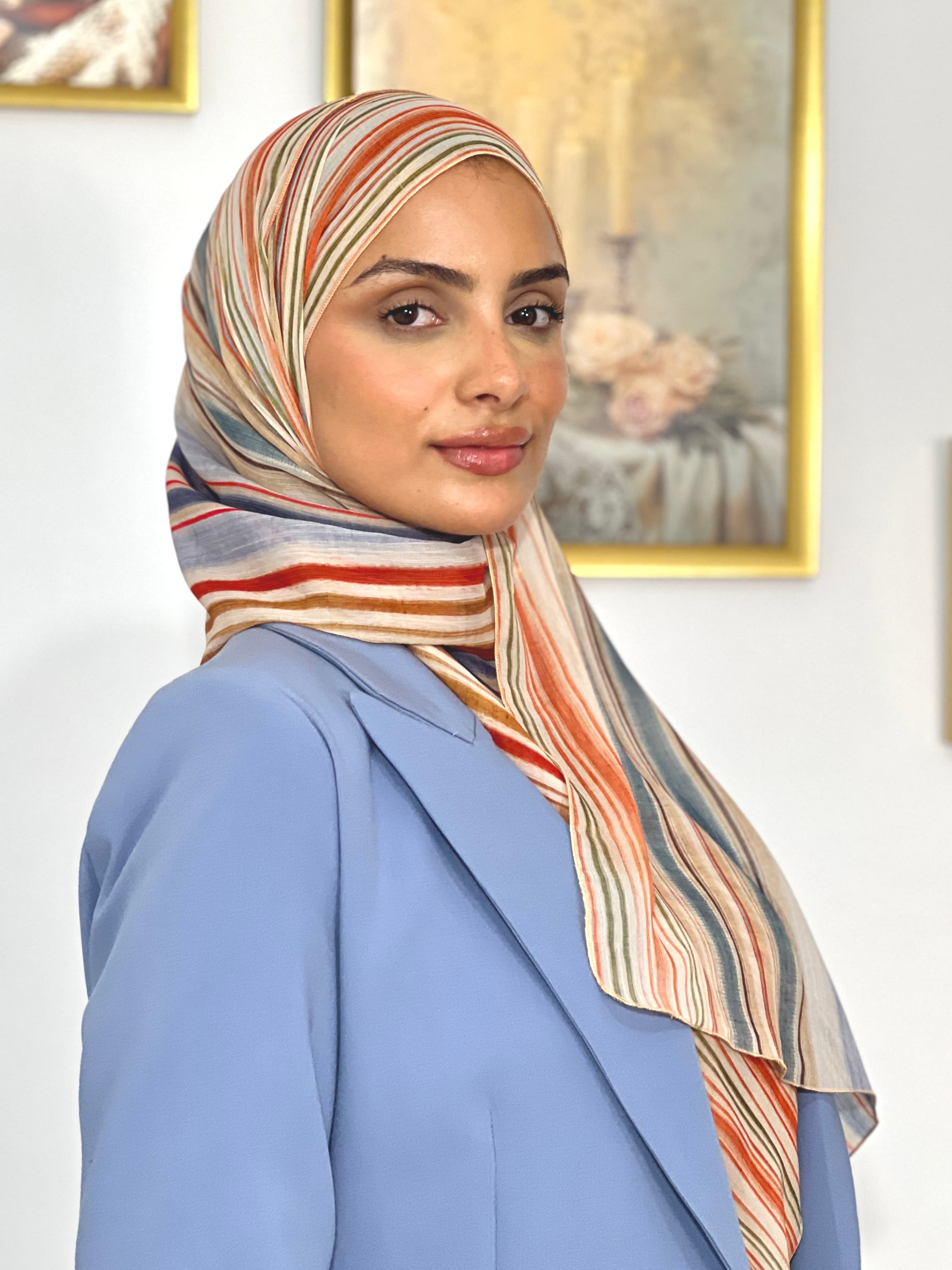 Allurina scarf - "Sunset Stripes"