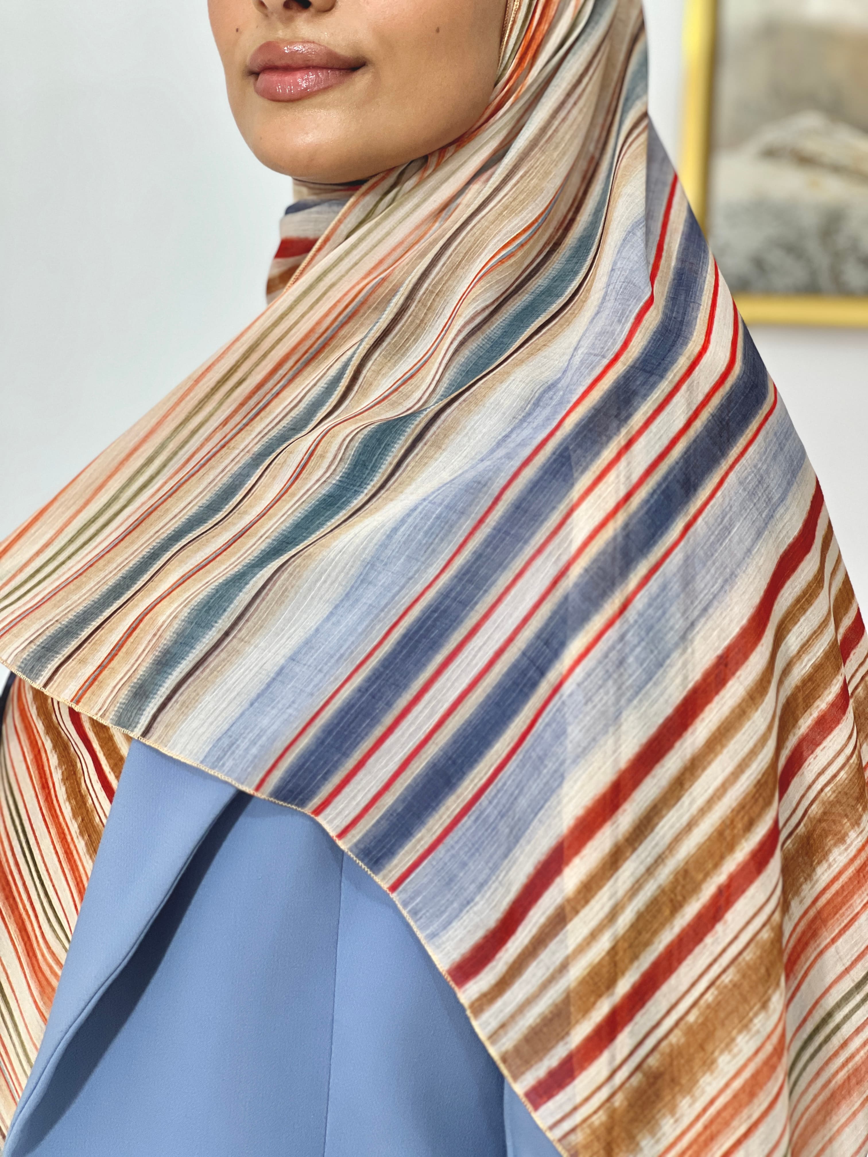 Allurina scarf - "Sunset Stripes"