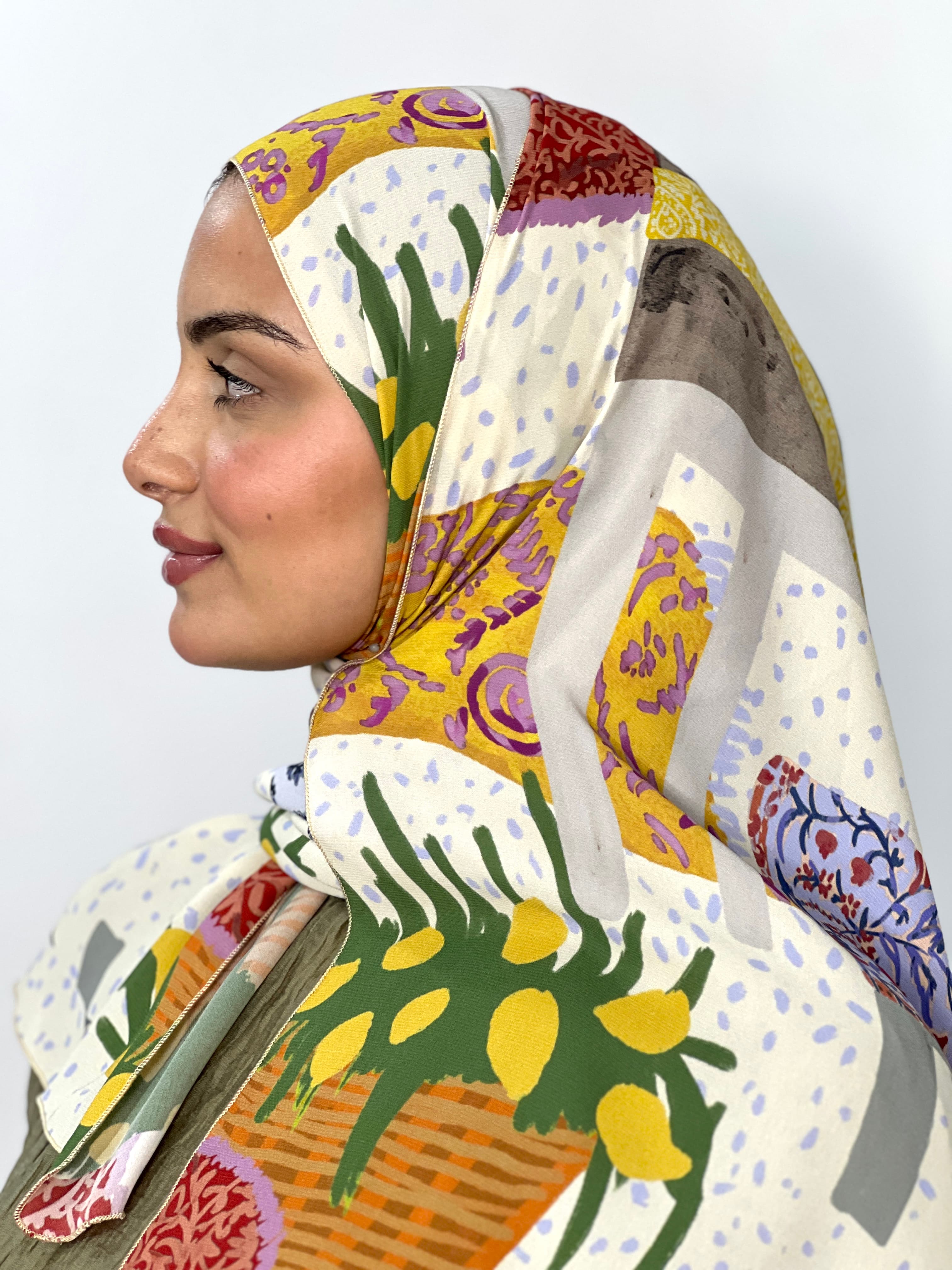 Allurina scarf - "Boho Collage"