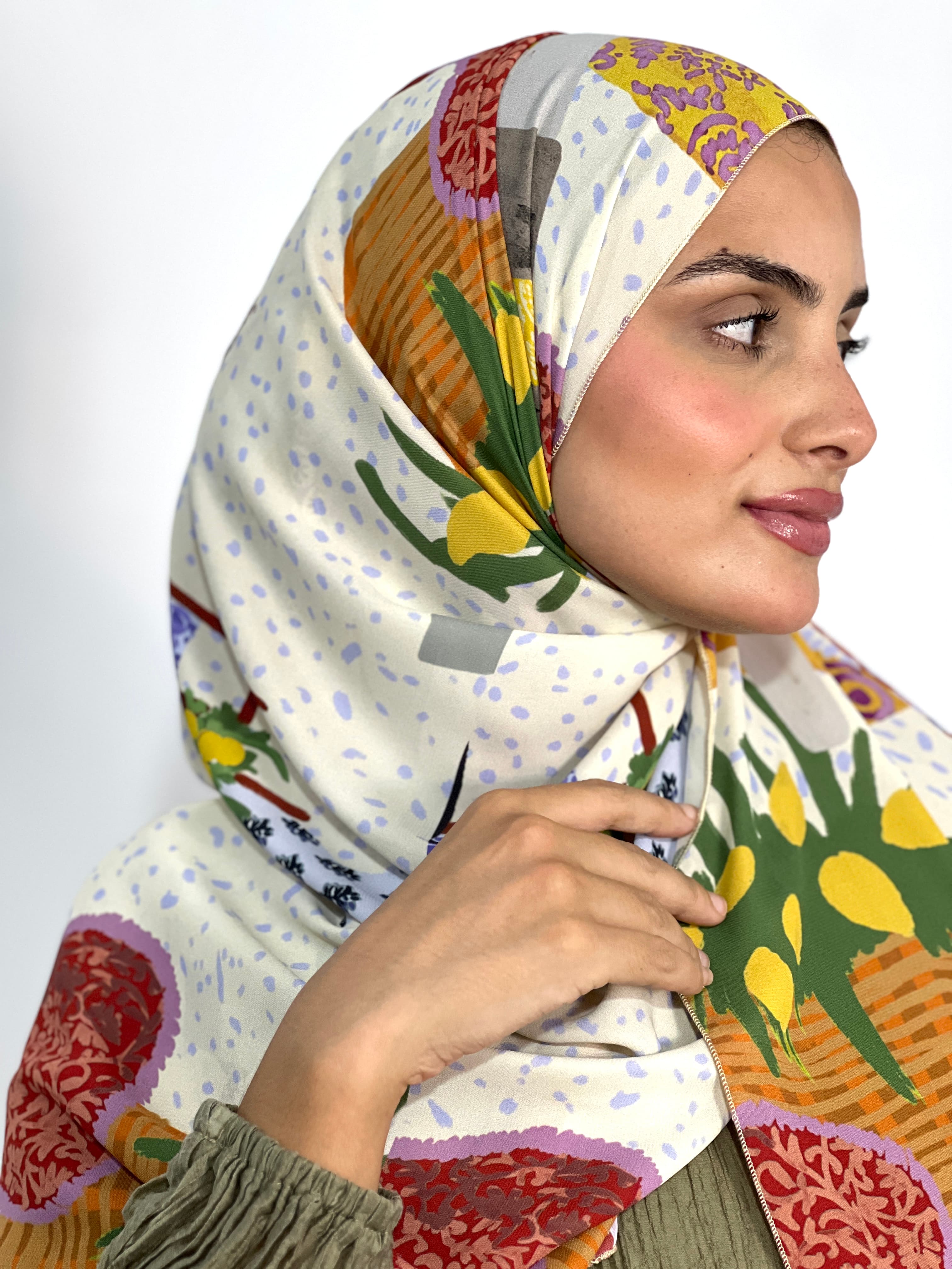 Allurina scarf - "Boho Collage"